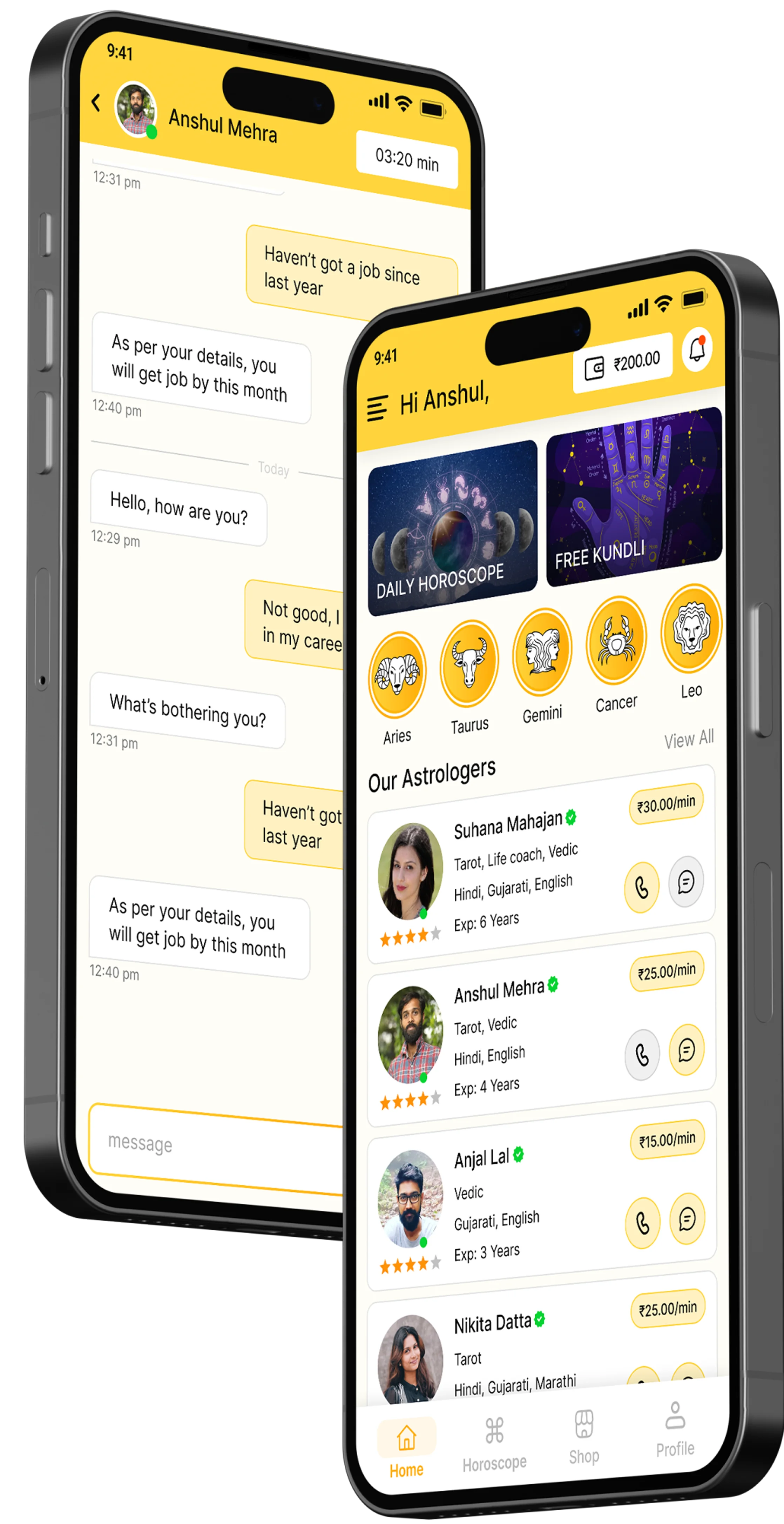AstroZod astrology app preview