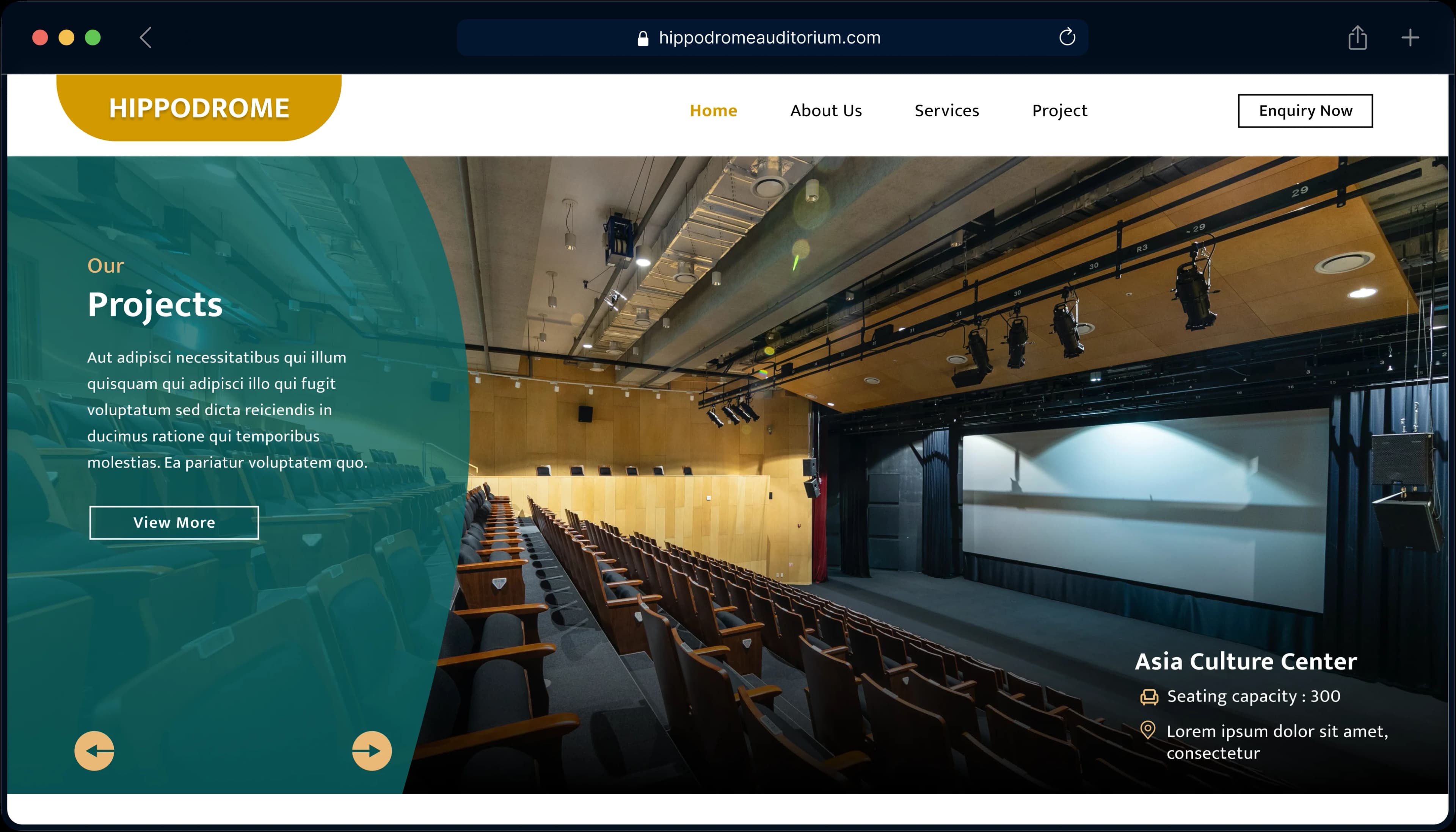 Hippodrome Auditorium website preview